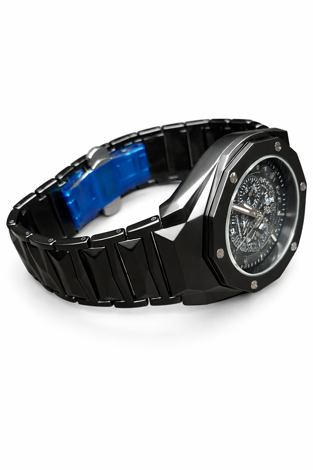 Hublot Diamond Cut Skeleton Dark Grey
