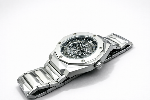 Hublot Diamond Cut Skeleton Silver Black