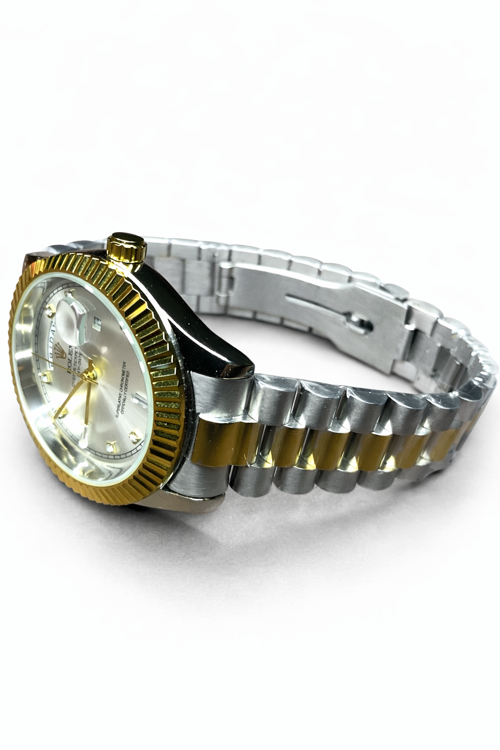 Rlx Twotone Day & Date in White Dial