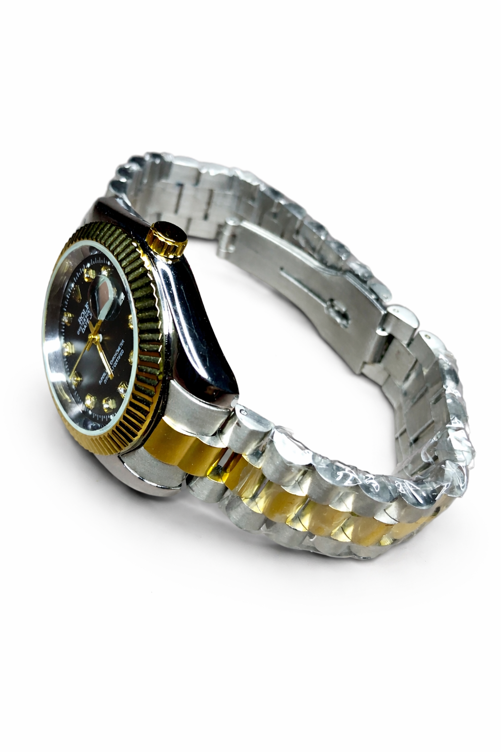 Rlx Semiauto Golden Silver in Black Dial