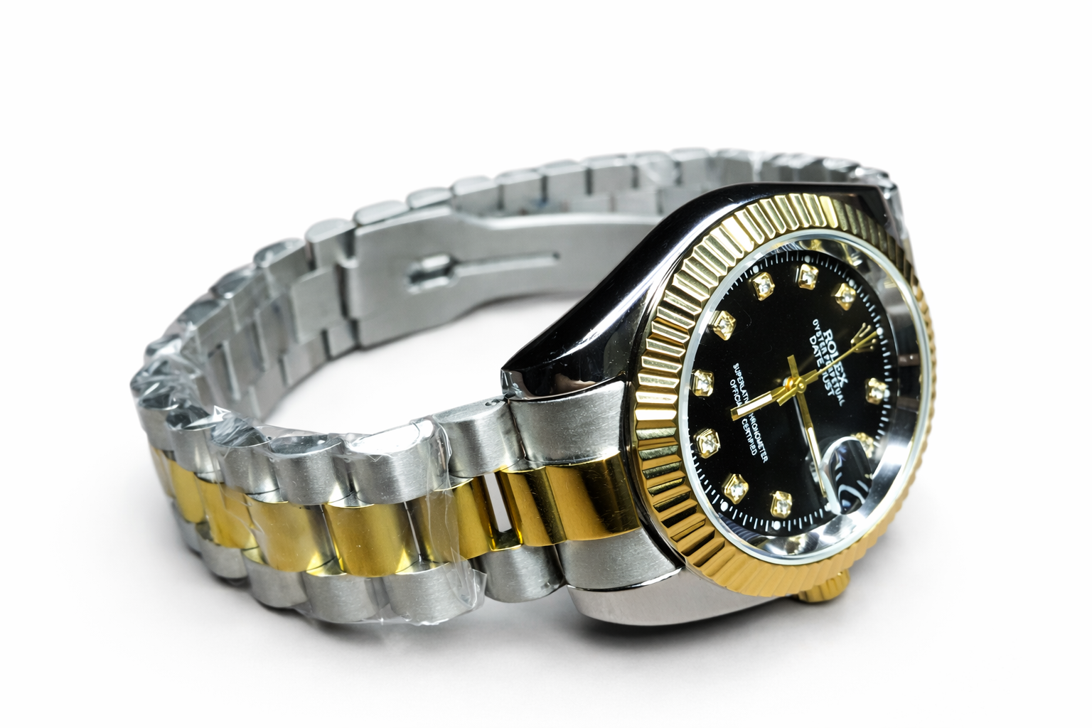 Rlx Semiauto Golden Silver in Black Dial