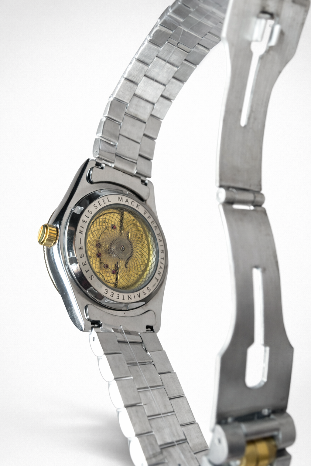 Rlx Semiauto Golden Silver in Black Dial